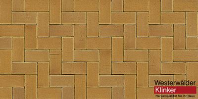 Тротуарная клинкерная брусчатка PK82 Gelb-bunt 200x100x40 Westerwalder Klinker